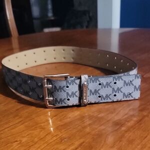 MICHAEL KORS Bell Black and Gray Monogram